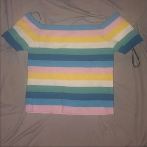 Off the shoulder crop top